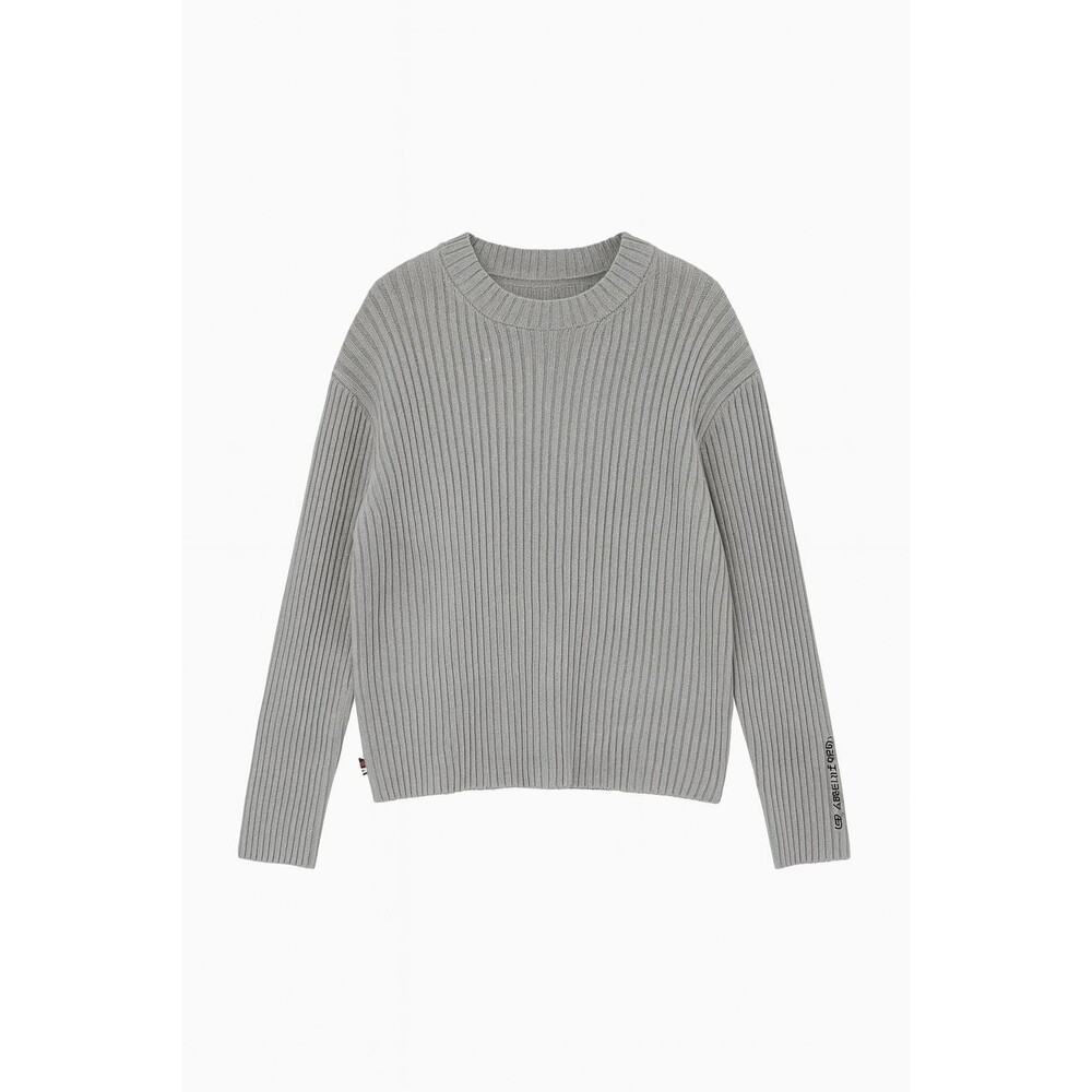 Vintage Y2K Polo Jeans Co. by Ralph Lauren Ribbed Knit Crew Sweater Grey XXL